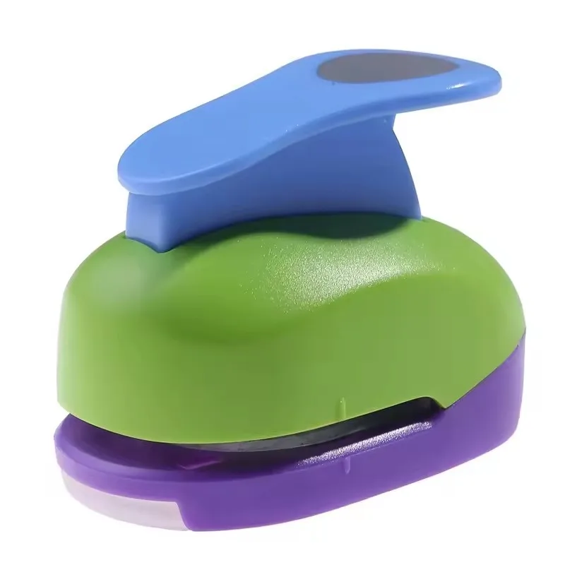 Assorted Circle Punch Set (8/16/25/38/50mm) - Vibrant Paper Craft Tool for DIY Scrapbooking & Card Making （Random Color）