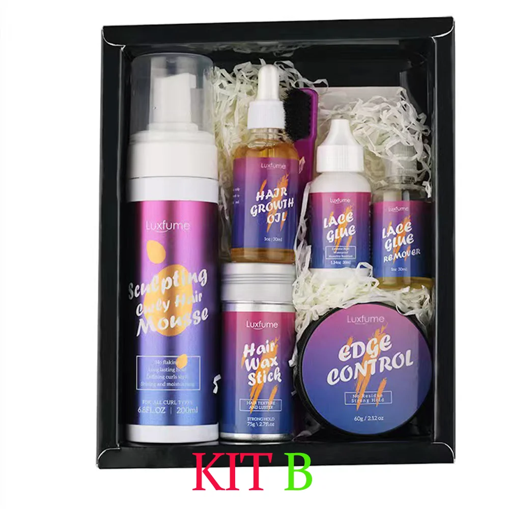 waterproof wig glue kit with everything adhesives glue for lace front wig glue Lace tint mousse edge control wig accessories