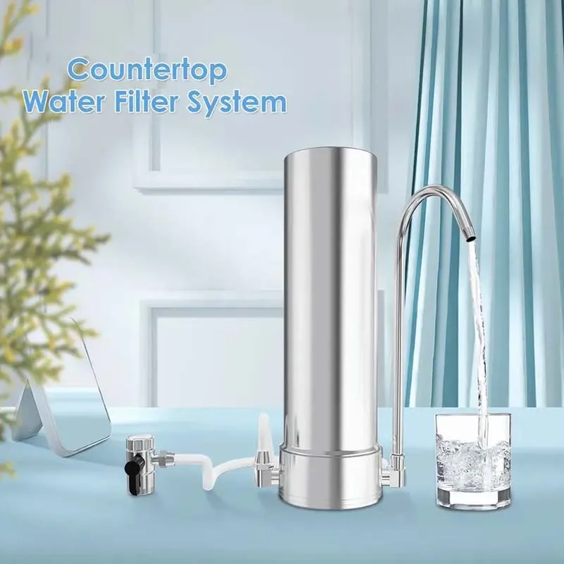 

Stainless Steel Drinking Water Filter Purifier 5-Stage Filtration With Faucet Reduces Bacteria, Metal,Lead, Chlorine And Odor