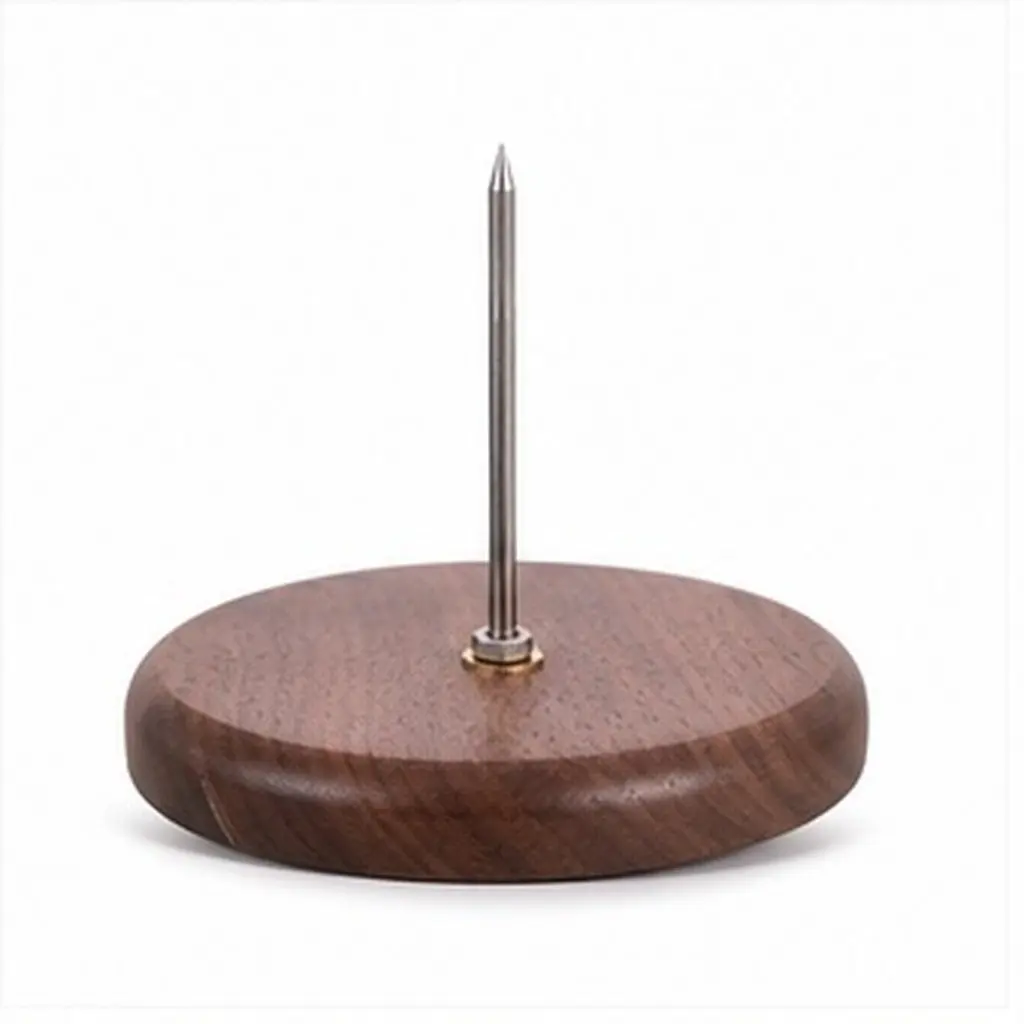Sturdy Wood Base Receipt Holder Spike for Bills Tickets Checks Memos Files Desktop Organizer in Office Restaurant Bar Retail