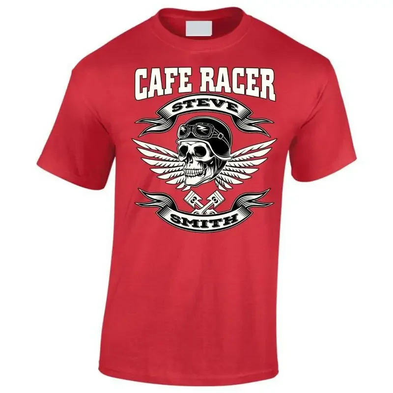 Personalisiertes Cafe Racer T-Shirt für Herren, Geburtstag, Weihnachten, Biker, Ton Up Boy