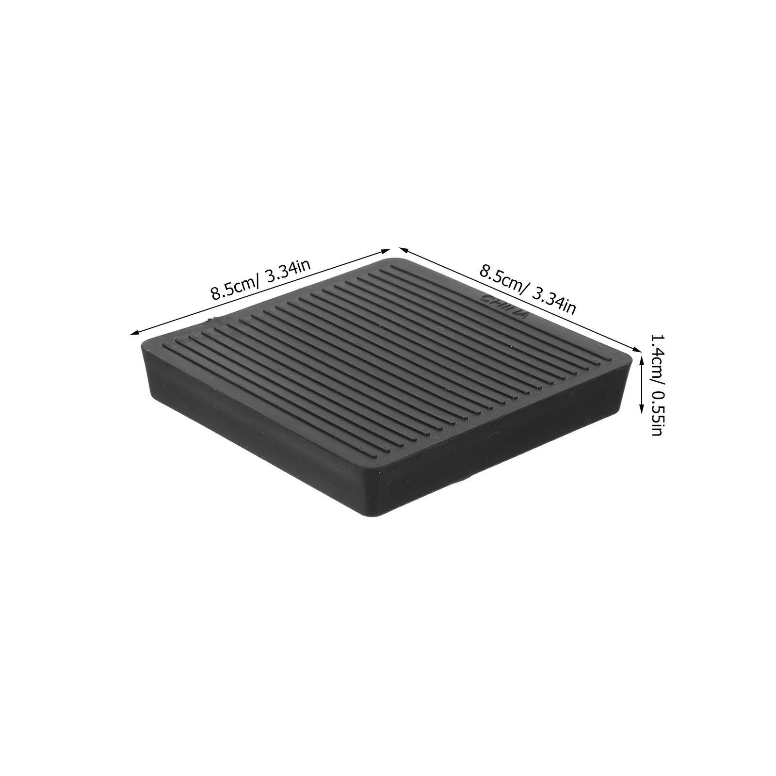 6Pcs Square Rubber Furniture Caster Cups Non Slip Floor Protectors Sofa Chair Bed Table Piano Cabinet Leg Pads