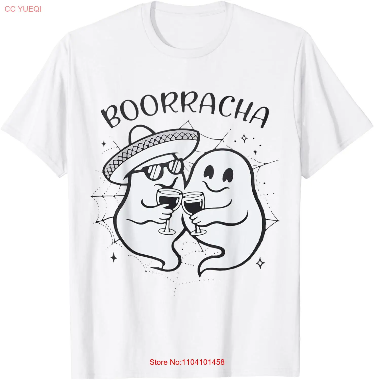 Boo-racha Funny Halloween Ghost Margarita Design | Borracha T-Shirt