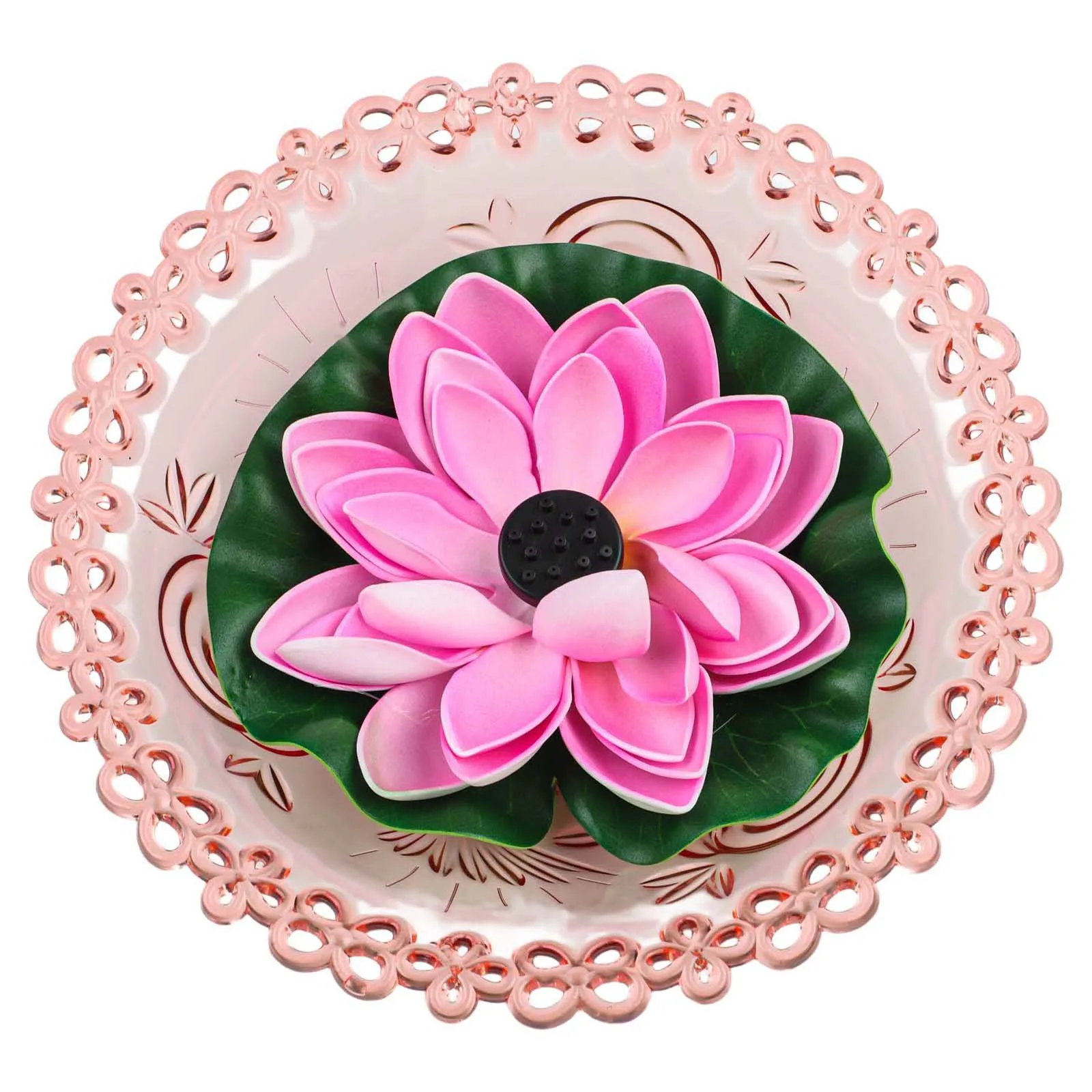 Garden Decoration Pink Hanging Bird Bath Outdoor Wildlife Attraction Robust Hanging Chains Sturdy ABS Material