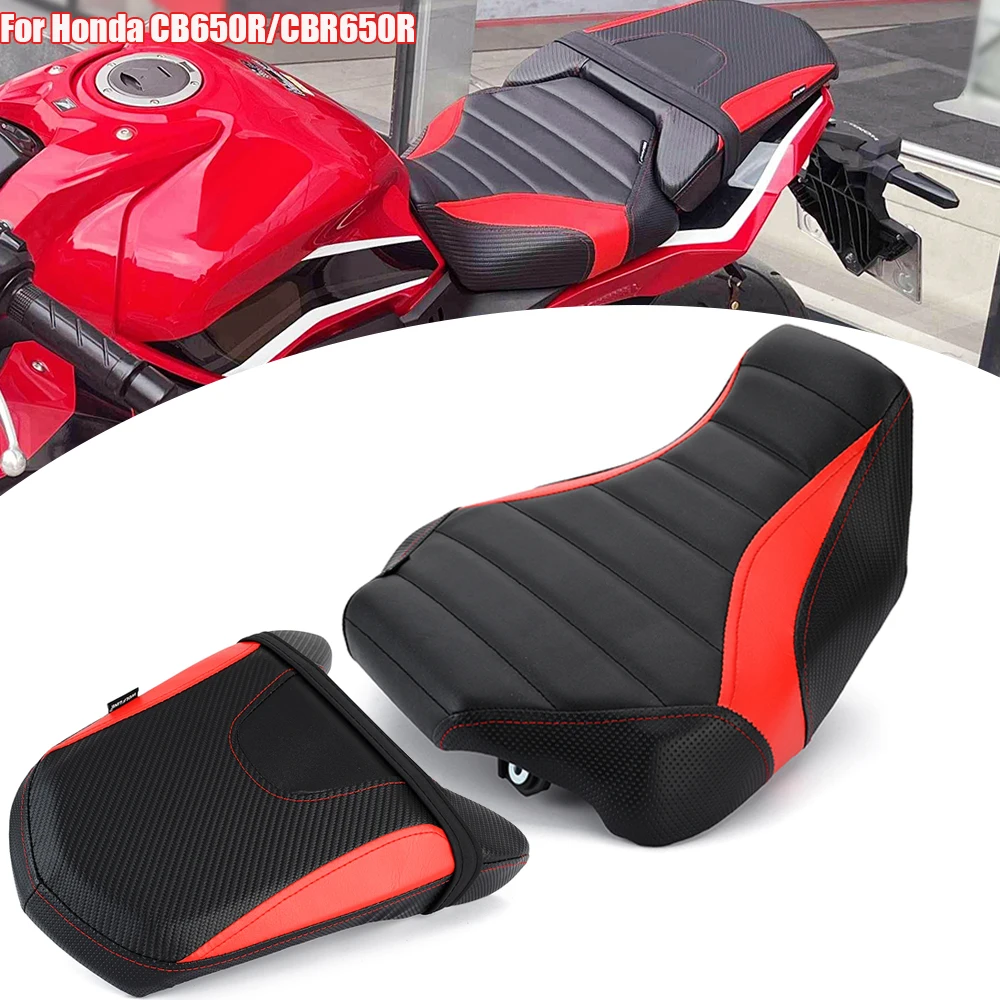 

For Honda CB650R CBR650R Motorcycle Seat Front Rider Rear Passenger Solo Seat Cushion Pad CB CBR 650R 2019 2020 2021 2022 2023