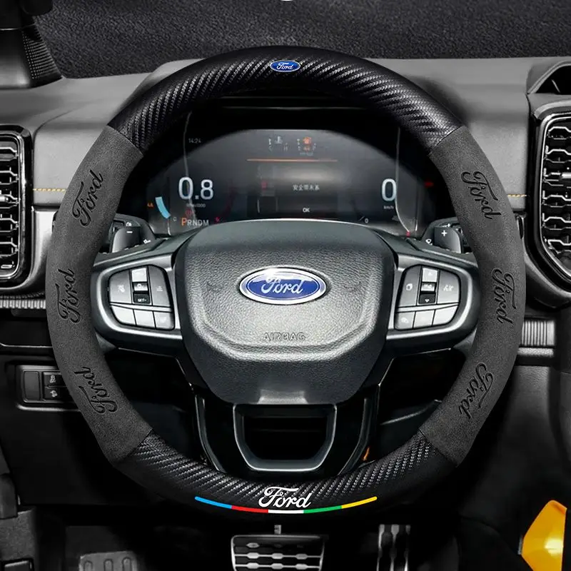 

For Ford Mondeo Focus Explorer Escape Kuga Everest Bronco F-150 Ranger Transit Car Steering Wheel Cover