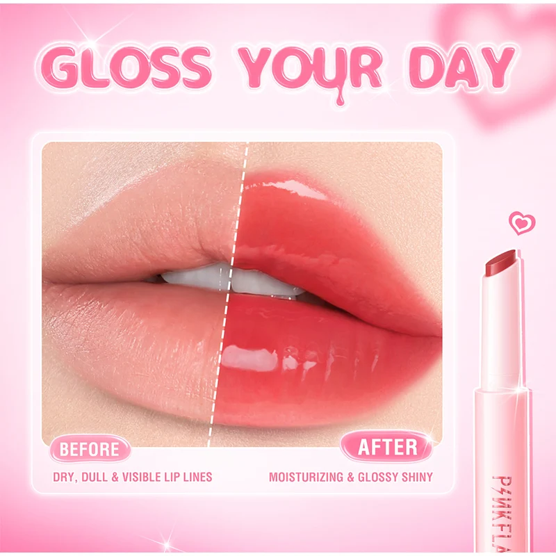 Pinkflash Glanzende Lippenbalsem langdurige Hydraterende Lip Glazuur non-stick Lip Tinten Meisjes Vrouwen Lippen Liner Zorg Make-Up cosmetica