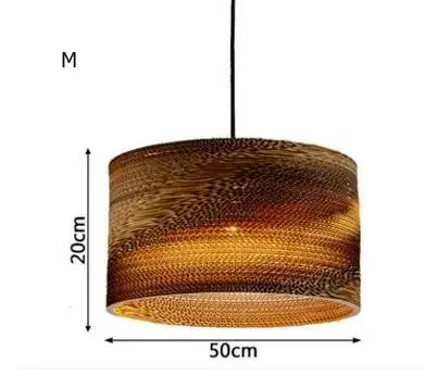 Paper Honeycomb Pendant Lamp Corrugated Cardboard Hang Light for Living Room Restaurant Cafe Clothing Store Lighting E27 image 3