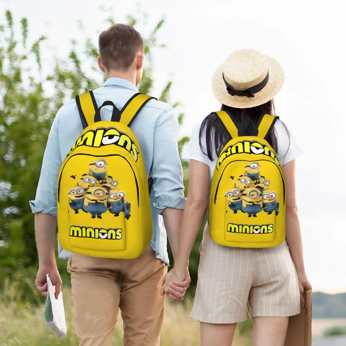 Bolso para portátil de película de comedia para niños, mochila de hombro resistente para Campus, Minions, regalo de regreso a la escuela