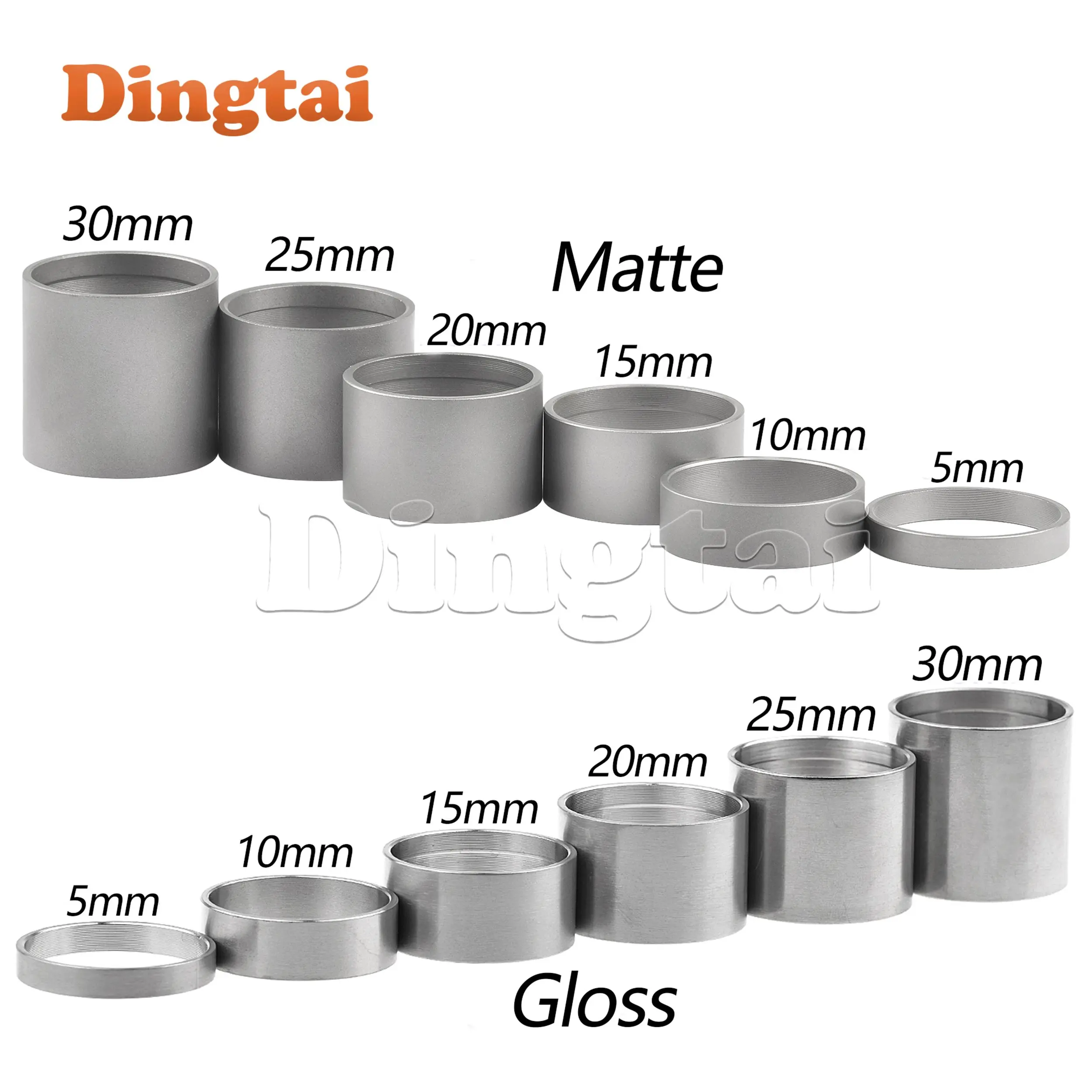 Dingtai Titanium  Spacer Bike Headset for Mountain Bicycle Front Fork Ring Gasket 1PCS Glossy & Matte