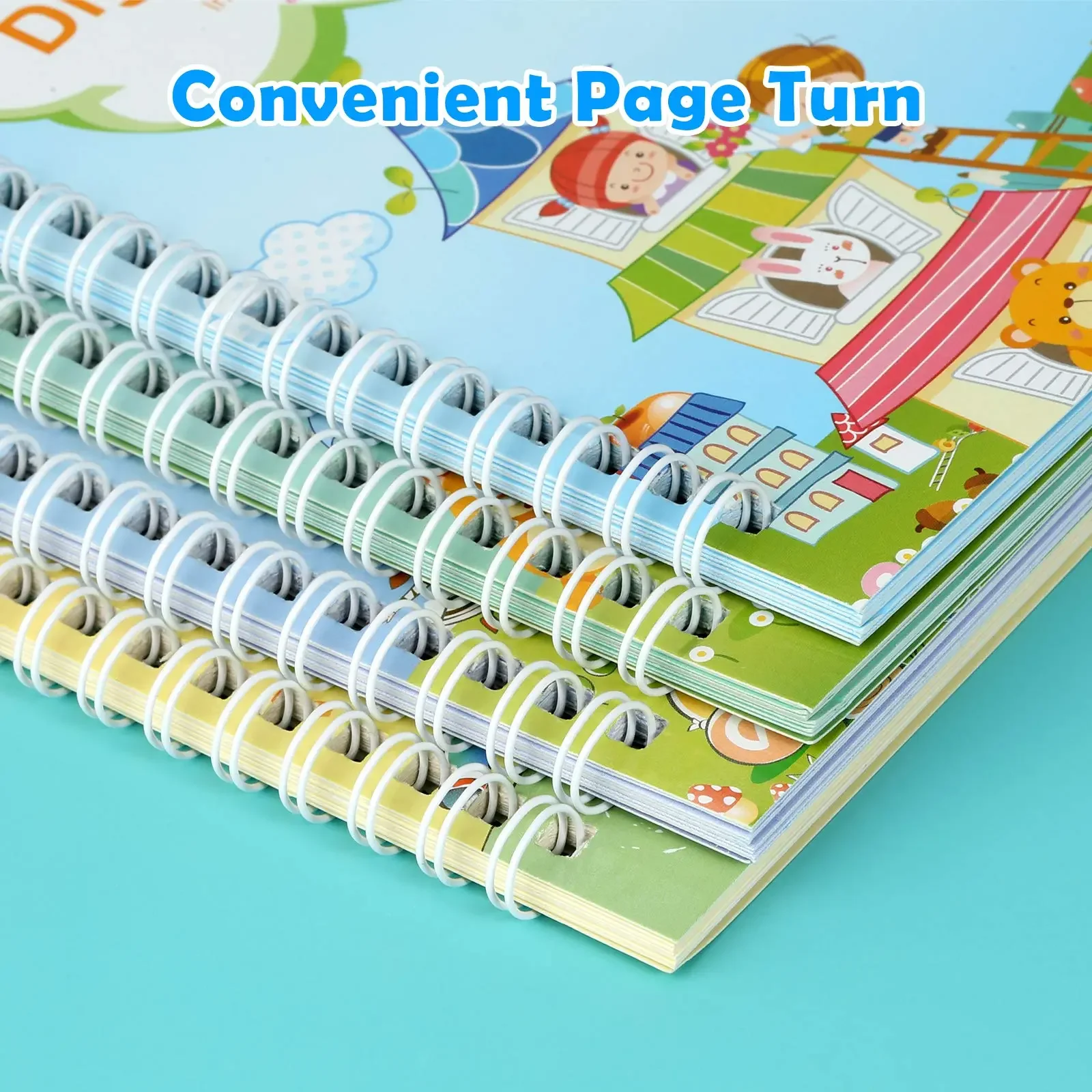 4Books Pen Magic Copy Book Free Wiping Children's Kids Writing Sticker Practice English Copybook For Calligraphy Montessori Gift