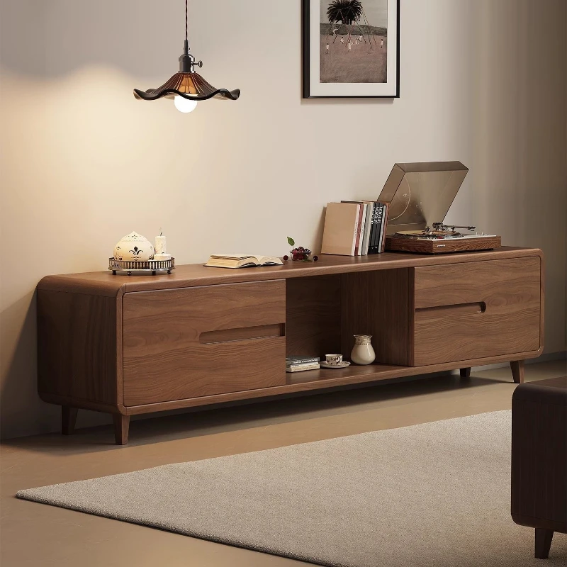 Household small apartment high-end floor-to-ceiling TV cabinet coffee table combination