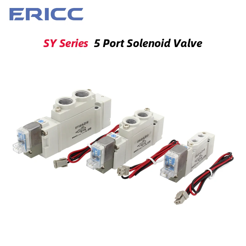 

High Quality SMC Type 5 port 2 Solenoid Valve SY3120 SY5120 SY7120-4LZD/5LZD/6LZD Normal Close Internal Pilot Automation Valve