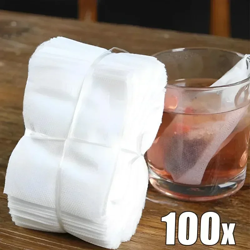 Sachets de Thé en Tissu Non Tissé, Infuseur avec Ficelle, Thermoscellé, pour Épices, AfricTeabags, 100/50 Pièces