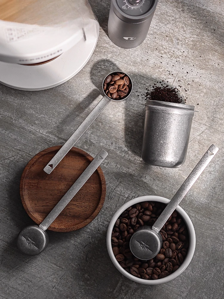 Para MHW-3 Bomber cuchara de café de mango largo de acero inoxidable cantidad de 8g