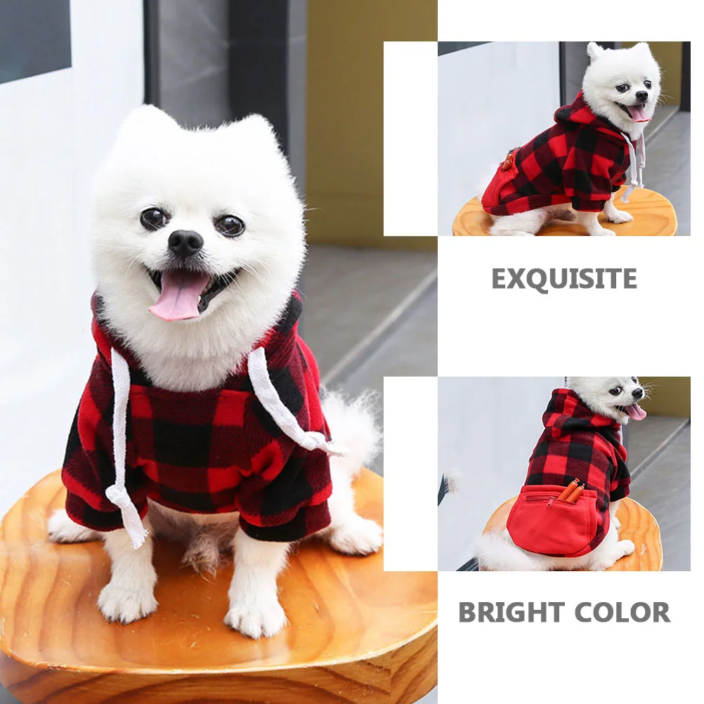 

Dog Clothes Pet Christmas Coat Warm Puppy for Small Dogs Vest Winter Red Apparel