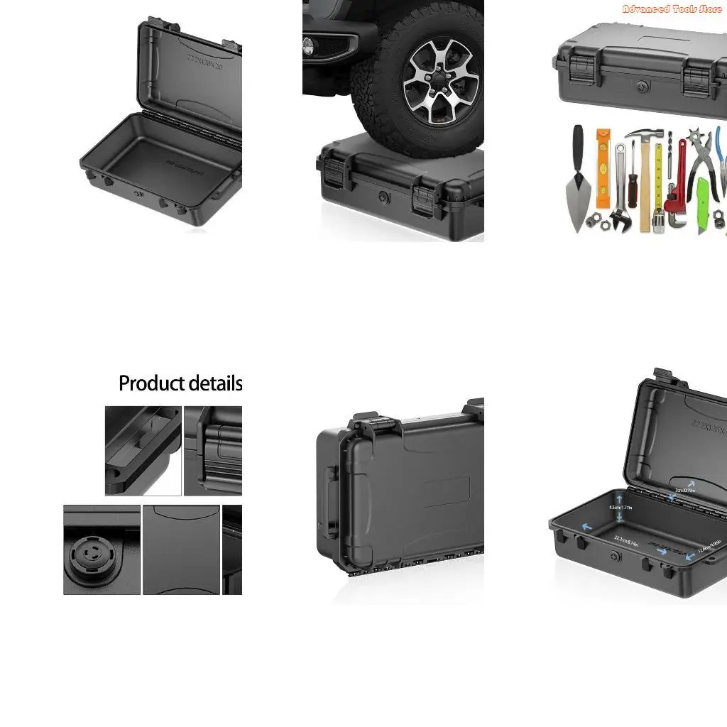 

ABS Equipment Case Shock Absorbing Design Comfortable Handle Perfect For Tool W91B