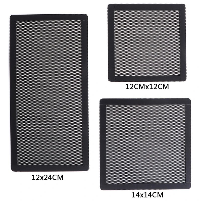 12/14/12x24CM PC Case Cooling Fan Magnetic Dust Filter Mesh Cover Computer Guard Desktop Computer Industrial Fan Filter Cover