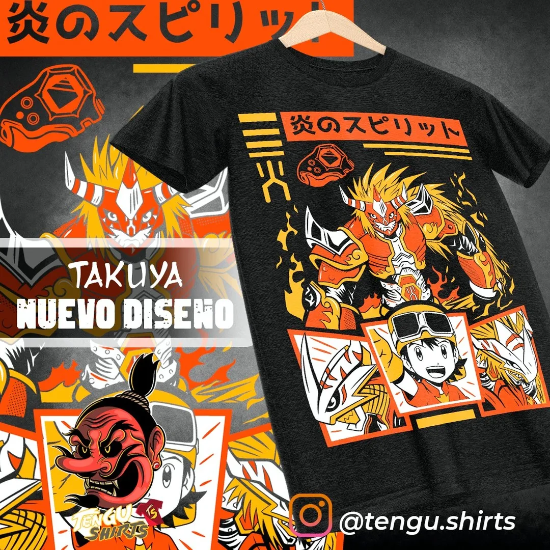 Kanbara Takuya Agnimon The Human Spirit of Fire Anime Merch Unisex T-Shirt