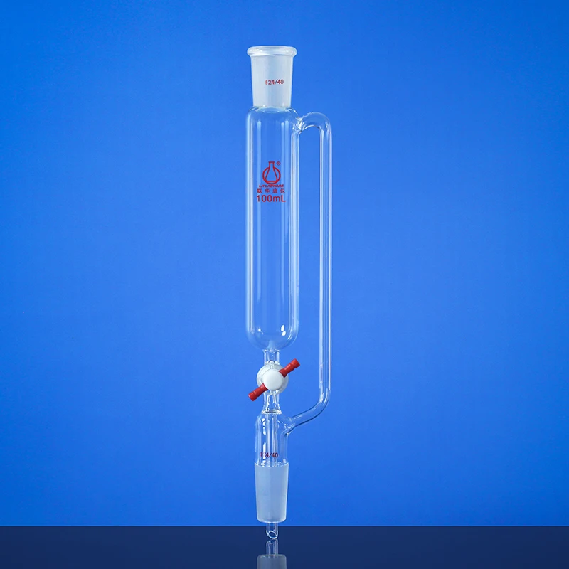 LH LABWARE Constant pressure drip funnel without scale, Replaceable PTFE valve, Borosilicate glass, LH-221