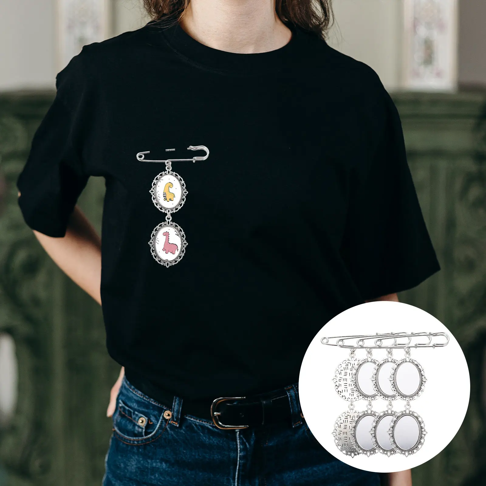 Kits de fabricación de broches DIY, bases para fotos, bandejas resistentes para broches, accesorios de joyería hechos a mano, regalo para fiesta de boda, 4 Uds.