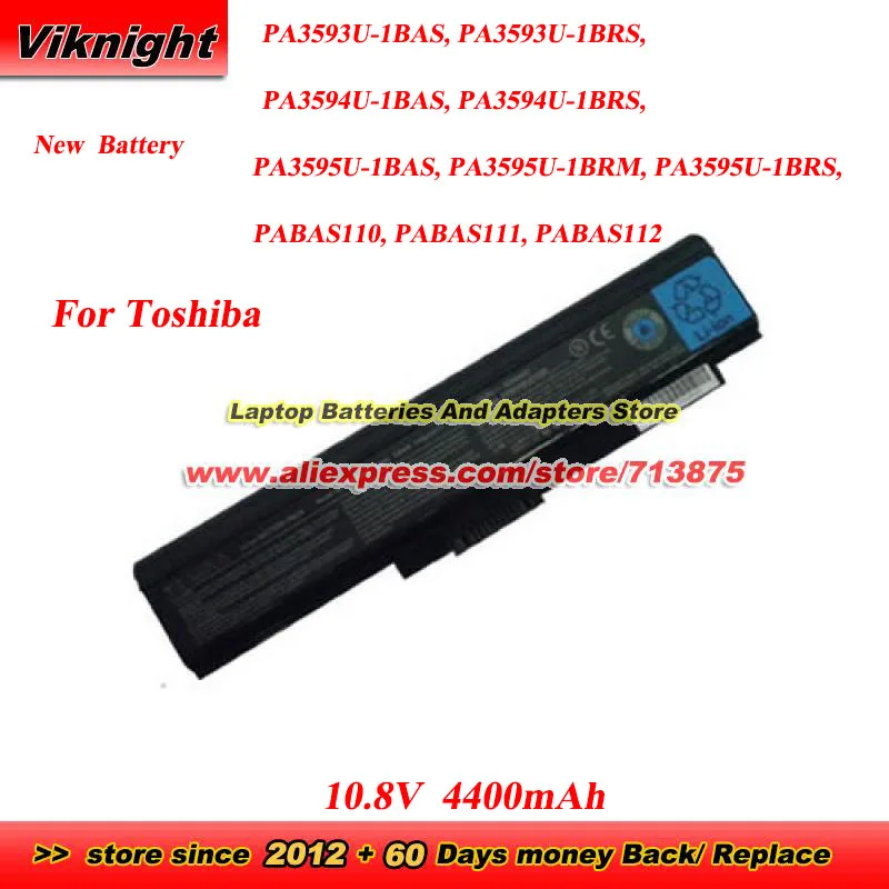 PA3594U-1BRS Battery PABAS110 PABAS111 for Toshiba Equium A100 Satellite Pro U300 U305 Dynabook CX SS M40 Portege M600 Tecra M8