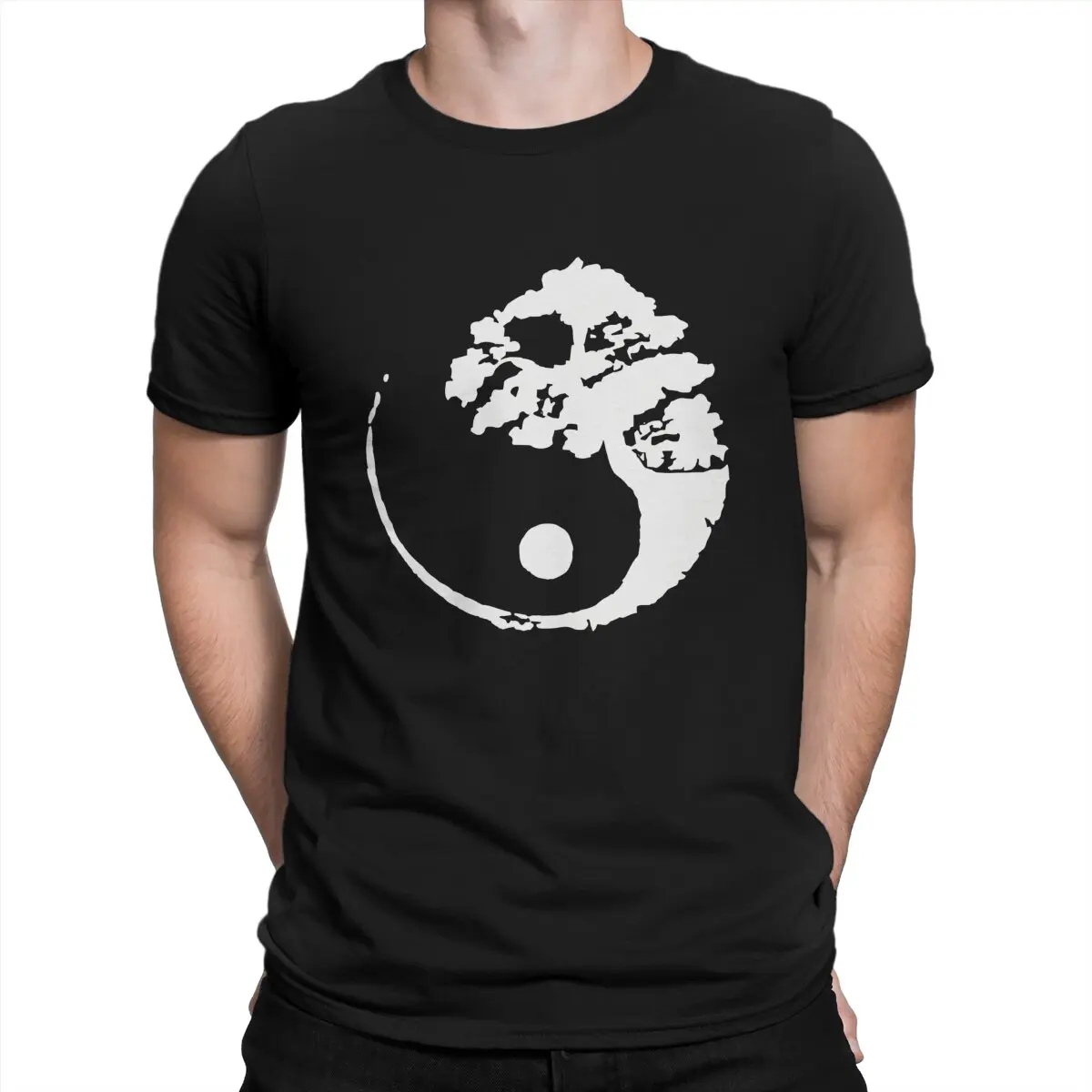 Enso Circle And Bonsai  Japanese Bonsai Tree Lovers Tshirt Graphic Men Tops Vintage Homme Summer Clothes Cotton Harajuku T Shirt