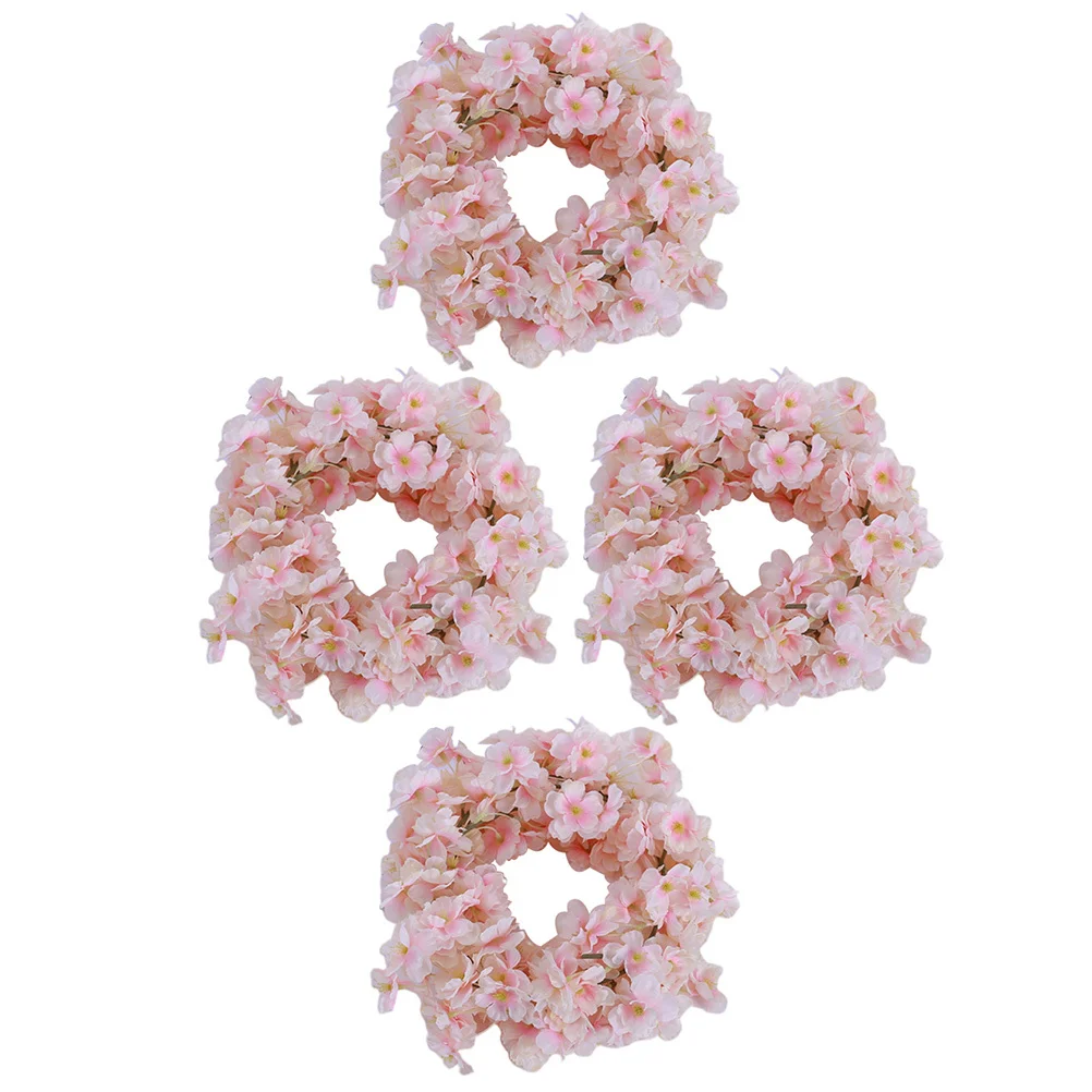 

4pcs Imitation Cherry Blossom Rattan String Hanging Decorative Vine Garlands Artificial Plant Swag For Valentine'S Day Home