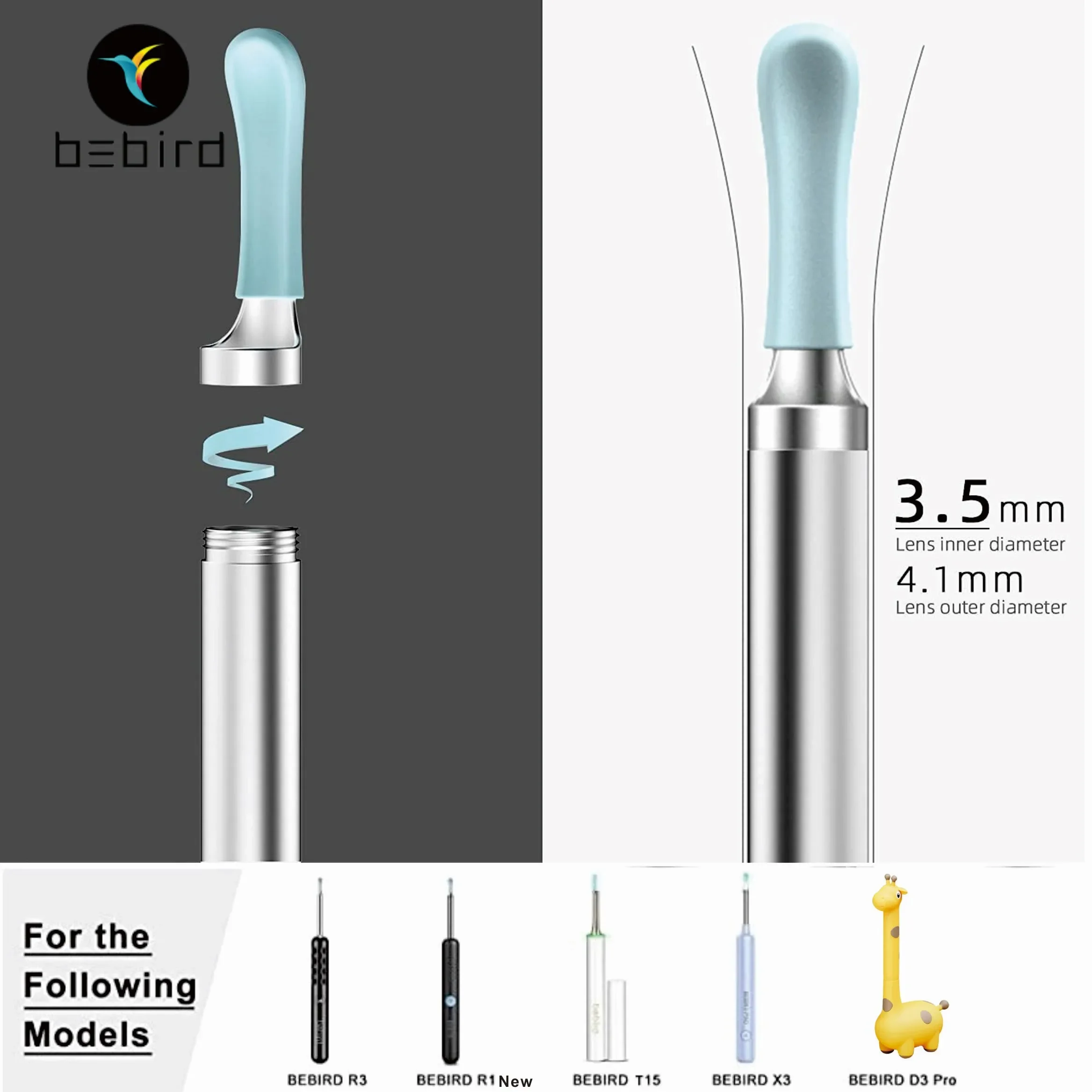 Bebird Accessory M9 Pro A2 C3 B2 X17 Pro Original Visual Ear Cleaner Replace Ear Tips Tool Set