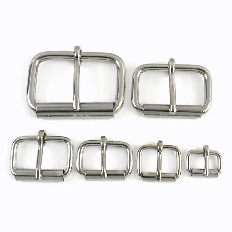 

2/5Pcs Belt Buckle 16/21/2530/40/50mm Stainless Steel Pin Buckles for Bag Strap Adjust Roller Clasp Webbing Slider Fastex Button