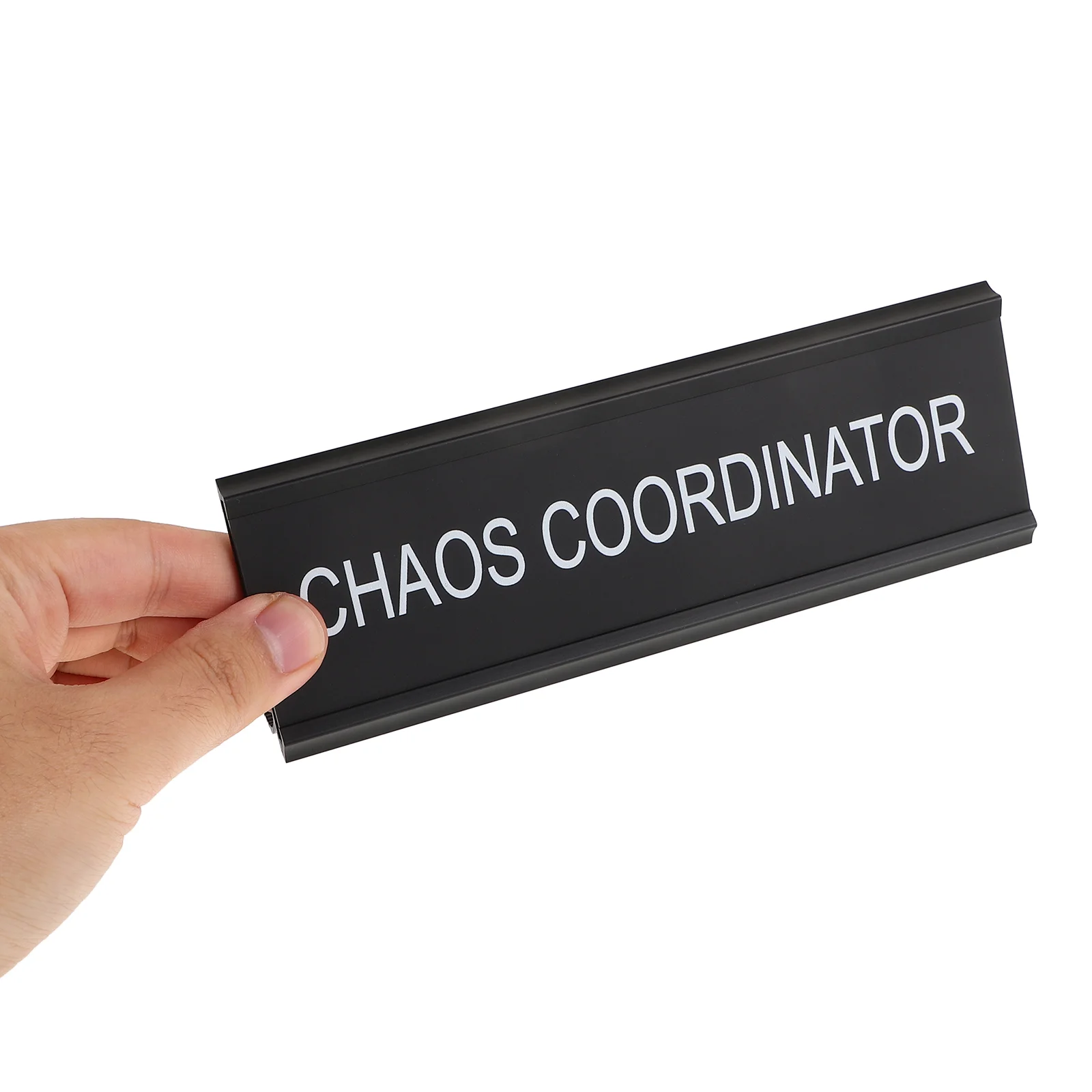 Position Card Chaos Coordinator Decorative Sign Desk Plate for Home Office Rustic Name