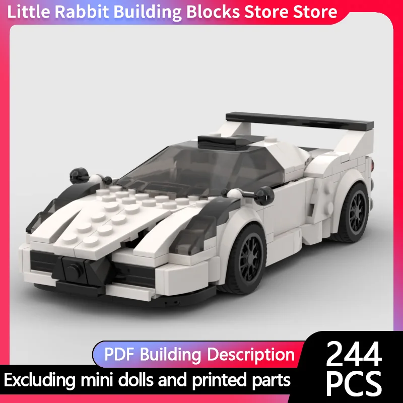 City Car Model MOC Building Bricks Mig-U1 Top Tier Sports Car Modular Technology Children Holiday Gifts Assemble Toys Suit