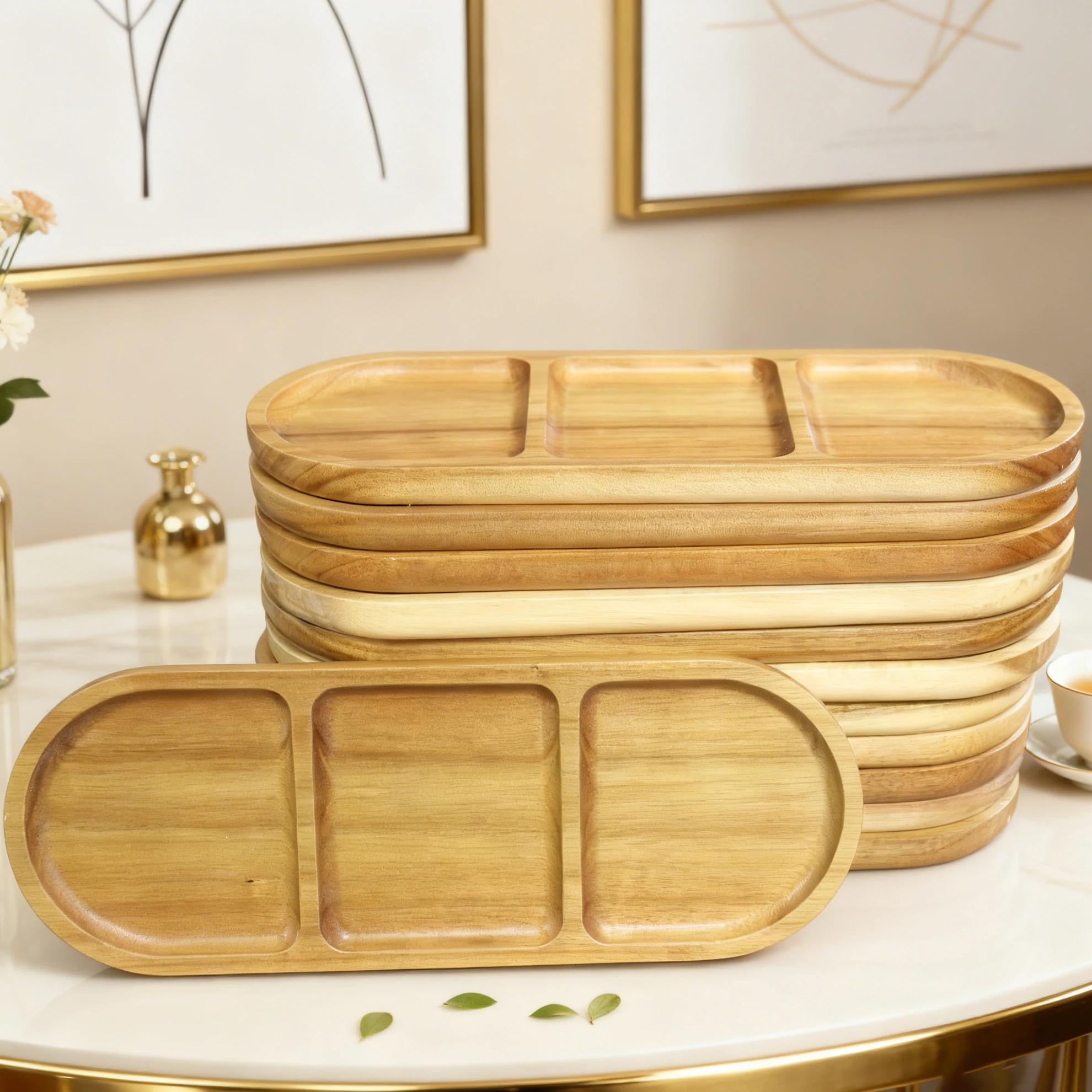 

6/8/10/12PCS,Japanese Tray Vintage Tea Tray Dinner Dessert Tray Cake Kitchen Tray Storage Tray Kitchen Table Decor Kitchen Stuff