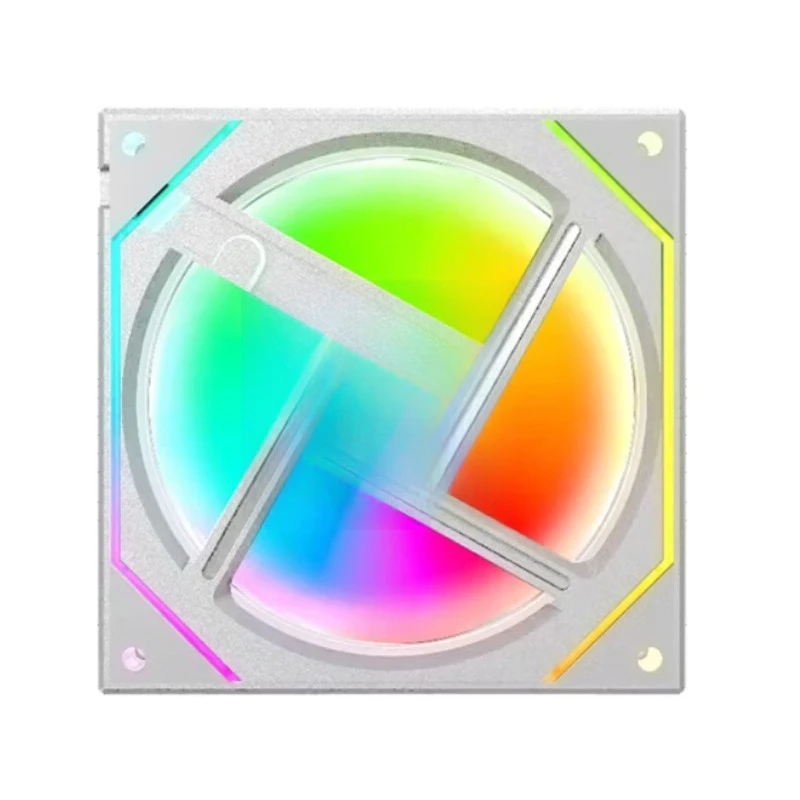 Desktop computer case fan 5V ARGB Shenguang synchronous colorful silent temperature control fan