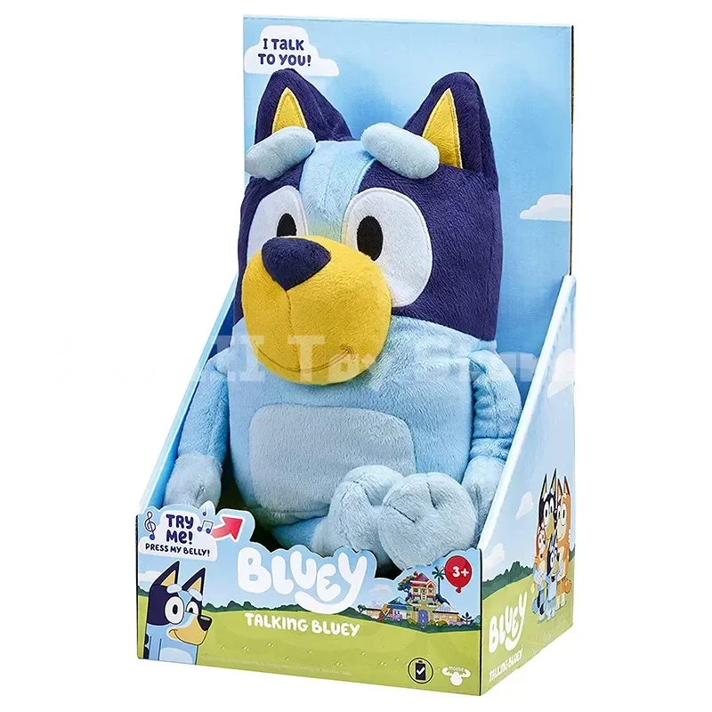 Anime Bluey Talking Plush A Family Of Bingo Dog Music Figure Plush Toys Kawaii Stuffed Animals Toy For Children Holiday Gift