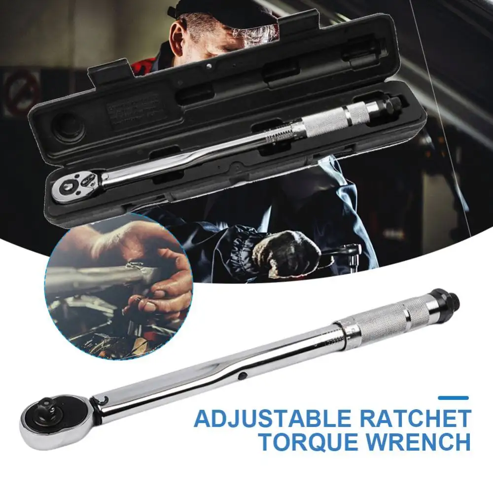 

5-60N.m Adjustable Torques Key Square Drive Ratchet Torque Wrench Precise Preset Reversible Ratchet Spanner Car Repair Tool