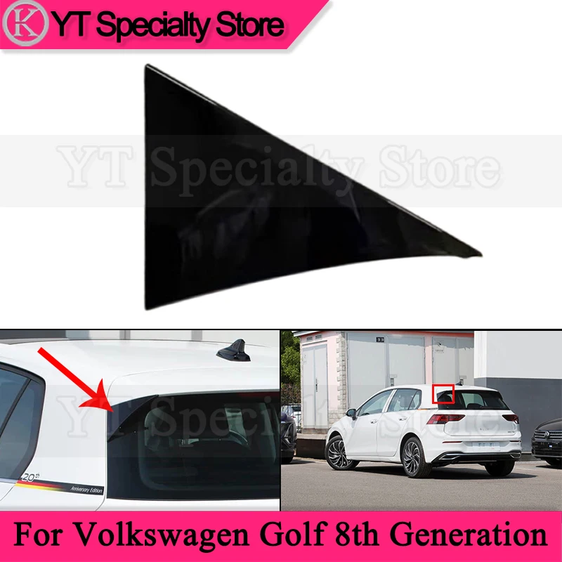 Kamshing Rear Wing Trim Panel For Volkswagen Golf 8th Generation Tail Wing Triangular Cover Plate