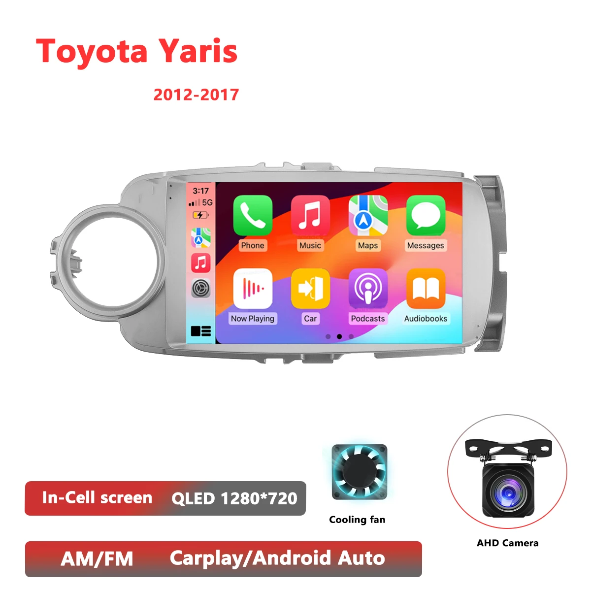 

Android 13 for Toyota Yaris 2012-2017 2K QLED Android Radio de coche Video Duplicator Multimedia GPS CarPlay
