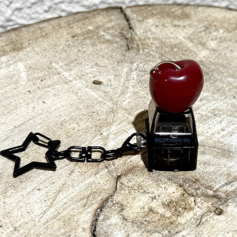 Single Keycap Shape Fidget Keychain Lovely Fruit Style Mute Press Design Fidget Keycap Smooth Sturdy Material