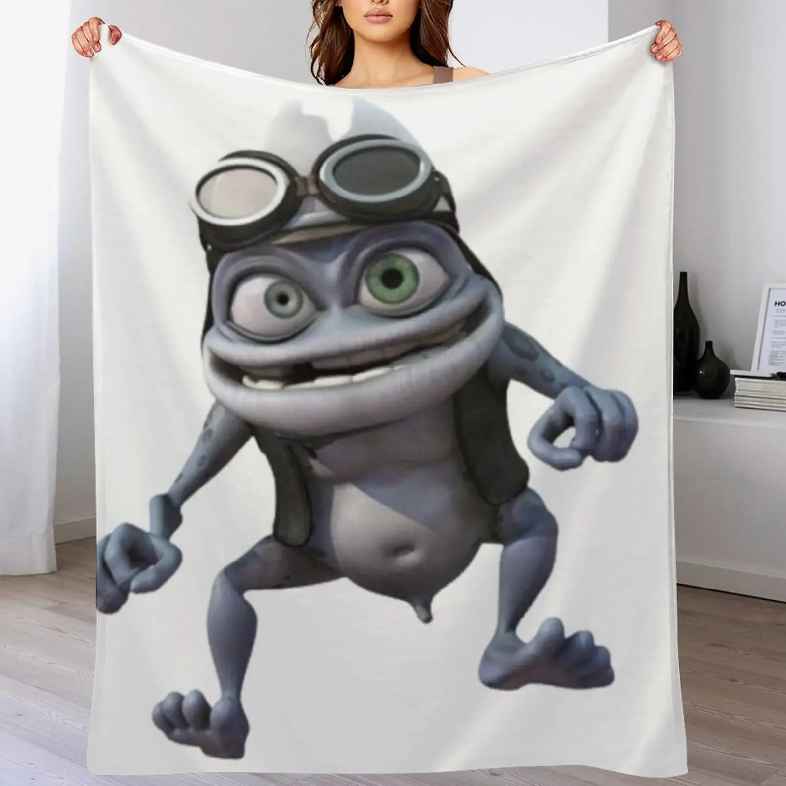 Crazy Frog Throw Blanket Luxurious Soft Blanket Holiday Gift for Family