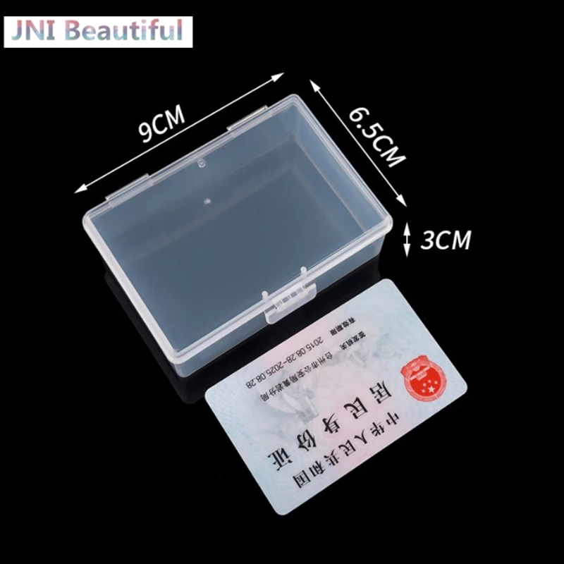 1pc Plastic Storage Box Makeup Organizer Clear Square Diamond Painting Plastic Box Cosmetics Storage Box Desktop Organizer