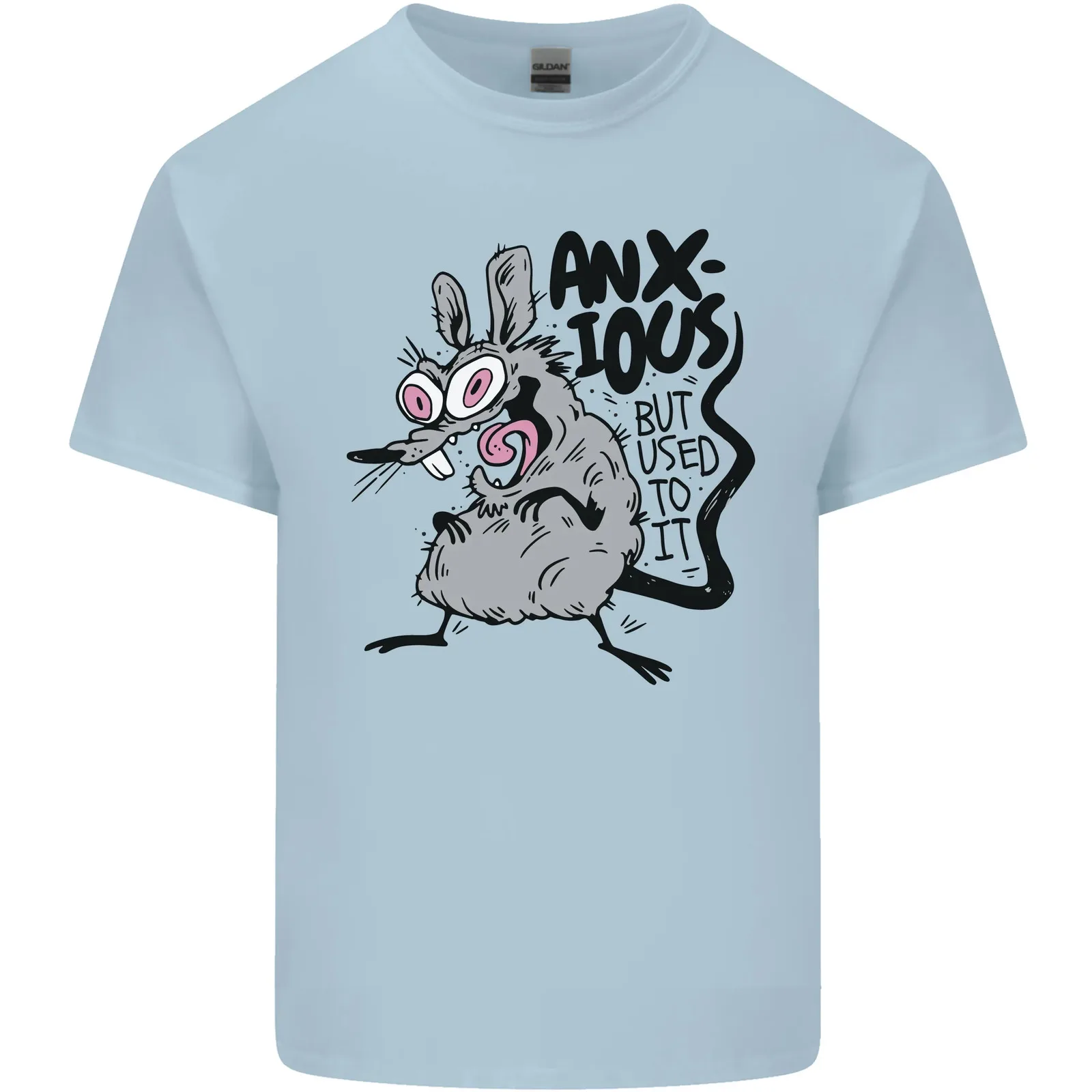 

Funny Anxious Rat Anxiety Kids T-Shirt Childrens