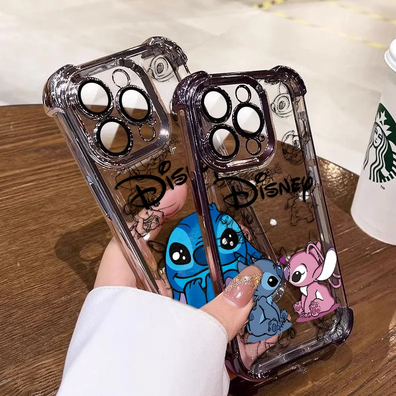 Cool Cartoon Stitch Disneys Plating Case For Oppo A3x A3 A2 A98 A79 A78 A58 A38 A18 A97 A57 A76 A36 A96 A17 A55 A74 4G 5G Cover