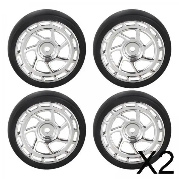 2x4 Pieces RC Car Drift Tires for 1:18 RC on Road Touring Drift Truck Repalces Argent