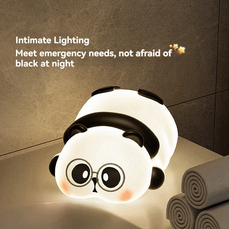 ГОРЯЧИЙ! Силиконовый ночник с пандой, детская спальня, лампа для защиты глаз, лампа с пандой, чтобы сопровождать вам спать ночью
