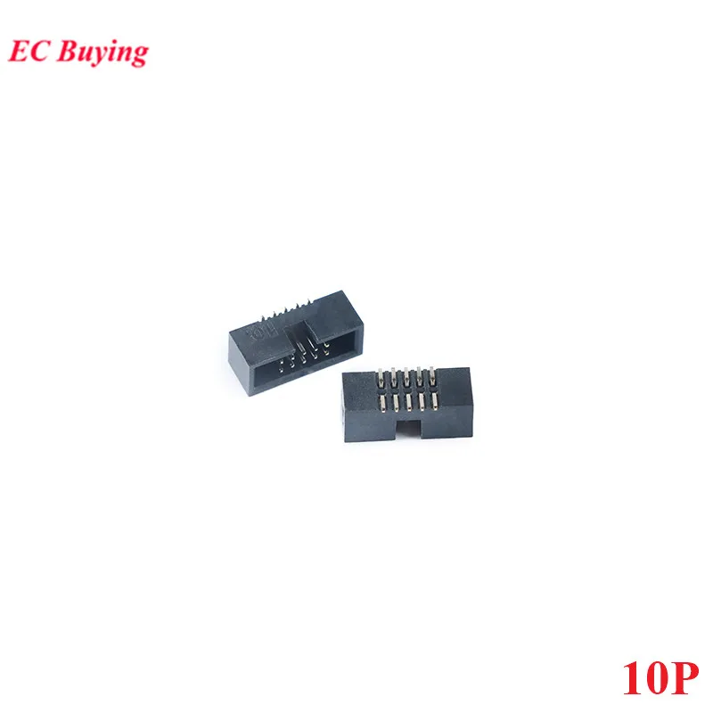 10pcs DC3 1.27mm Pitch DC3-6/8/10/12/14/16/20/24/26/30/34/40/50P Pin IDC Socket Connector Double Row SMD Pin Male Header