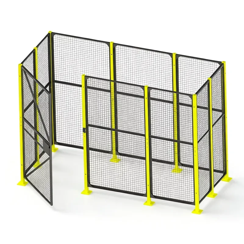 High Strength Black Steel Wire Mesh Guardrail for Industrial Warehouse School Workshop Safety-Stable Protective Isolation
