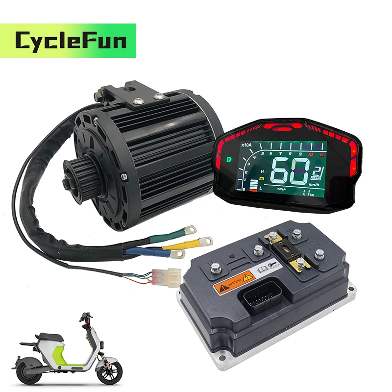 

QS138 4KW 90H Мотор среднего привода с номинальной мощностью PMSM с Votol EM260S и дисплеем DKD для электрического мотоцикла, преобразование внедорожного квадроцикла