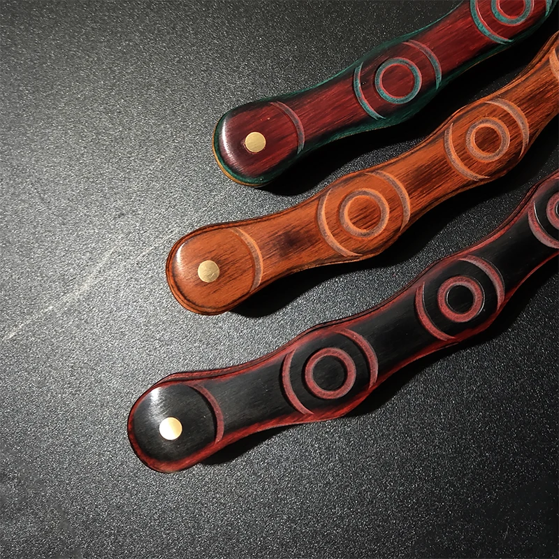 Деревянные лезвия для парикмахера из нержавеющей стали с прямыми краями, складной нож для бритья, инструмент для чистки волос и бороды