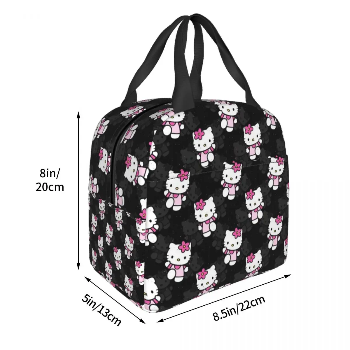 Hello Kitty Pattern Insulated Lunch Bags Cooler Bag Meal Container Cartoon High Capacity Lunch Box Tote Girl Boy Beach Outdoor